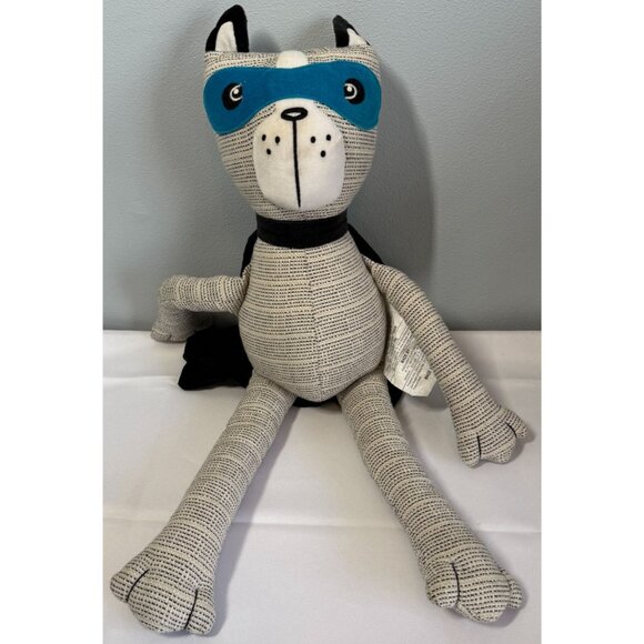 Pillowfort 22" Cat Caper Decorative Pillow Superhero Super Cat 100% Cotton - Picture 1 of 8